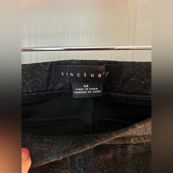 Anthropologie Sanctuary Black Paisley Leggings Size Medium - Picture 3 of 7